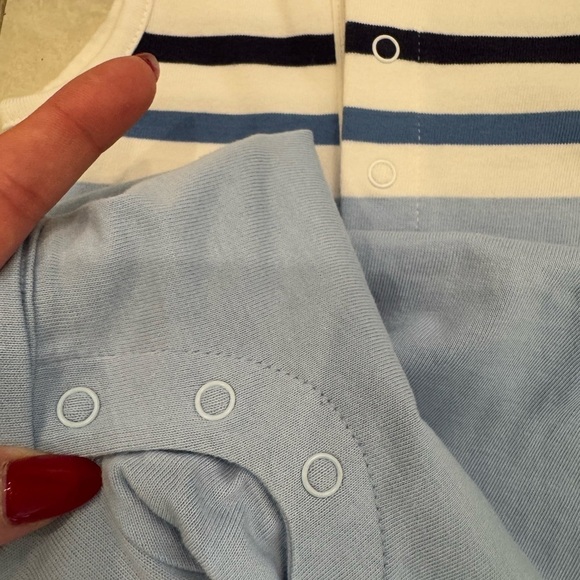 Janie and Jack Sleeveless Striped Baby Playsuit Romper - Picture 3 of 5